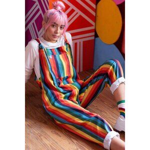 Lucy & Yak Limited Edition Rainbow Dungarees Size US 16 / UK 20R (XL), RARE